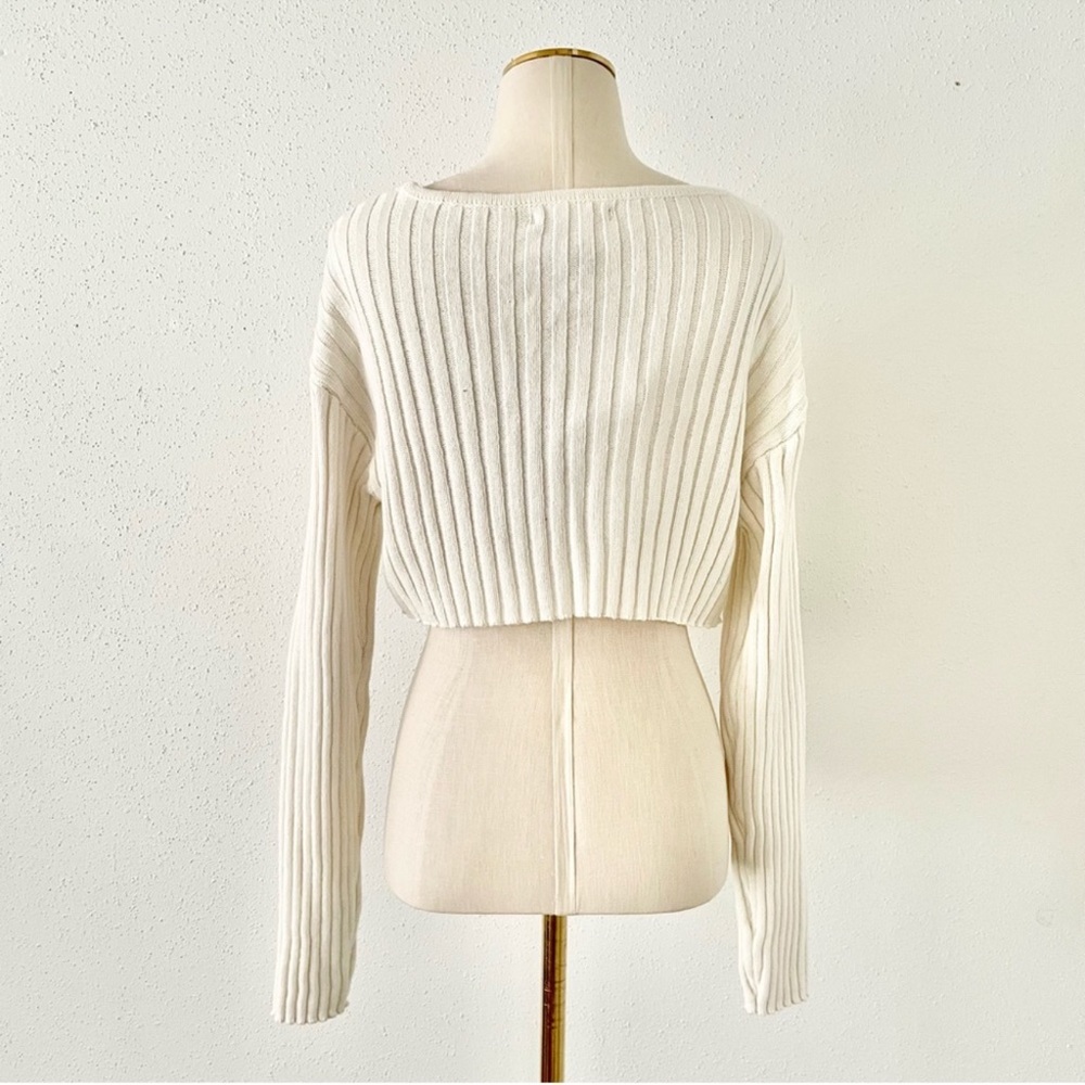 Long Sleeve Ribbed Knit Pullover